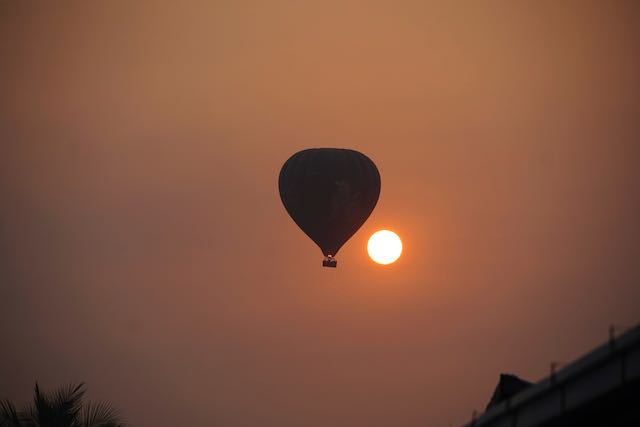 Sunrise over Bagan, Myanmar.