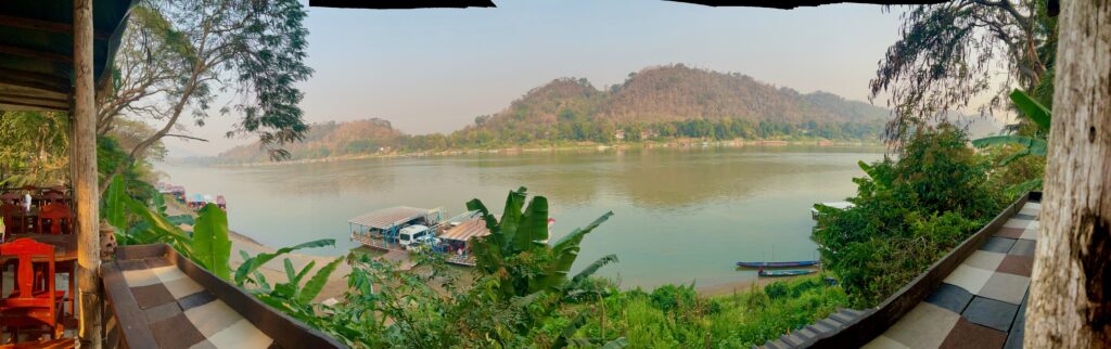 Panorama view Mekong River in Luang Prabang