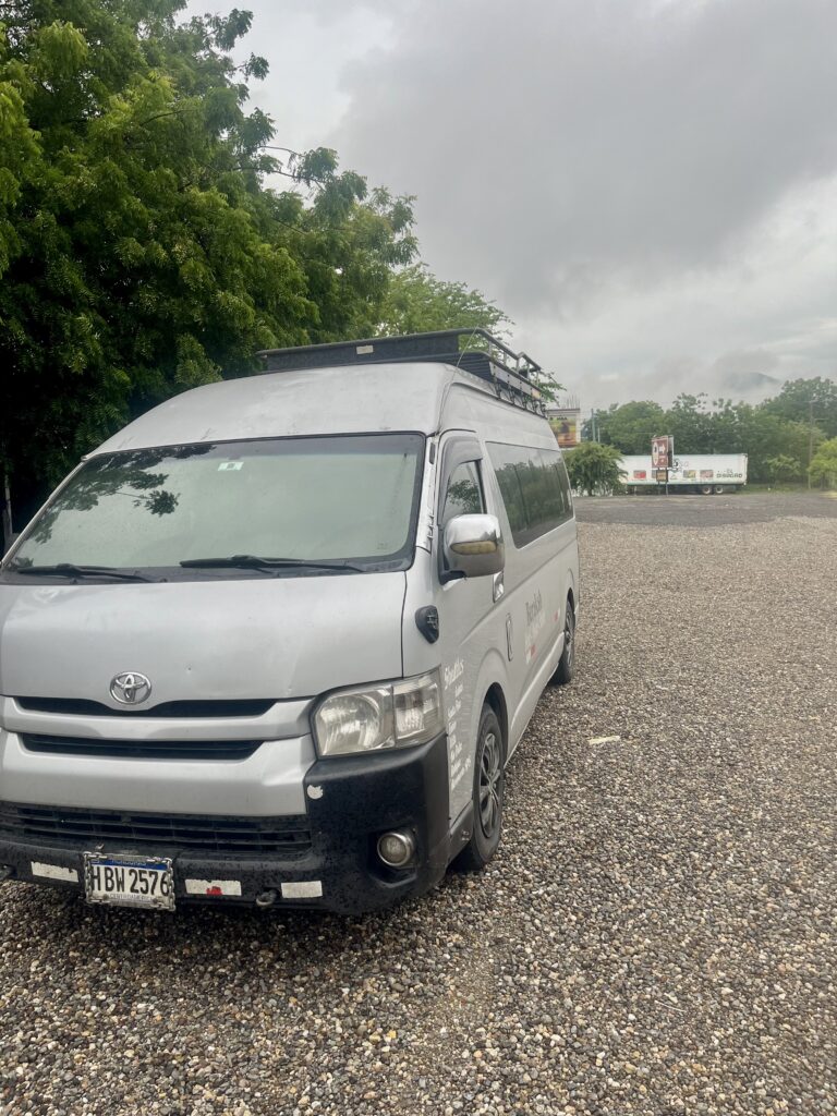 Original shuttle van. Second one was newer and more comfortable.