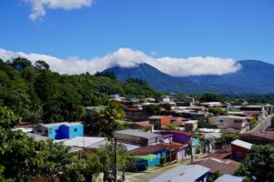 Clouds around the volcanos around Juayua, El Salvador